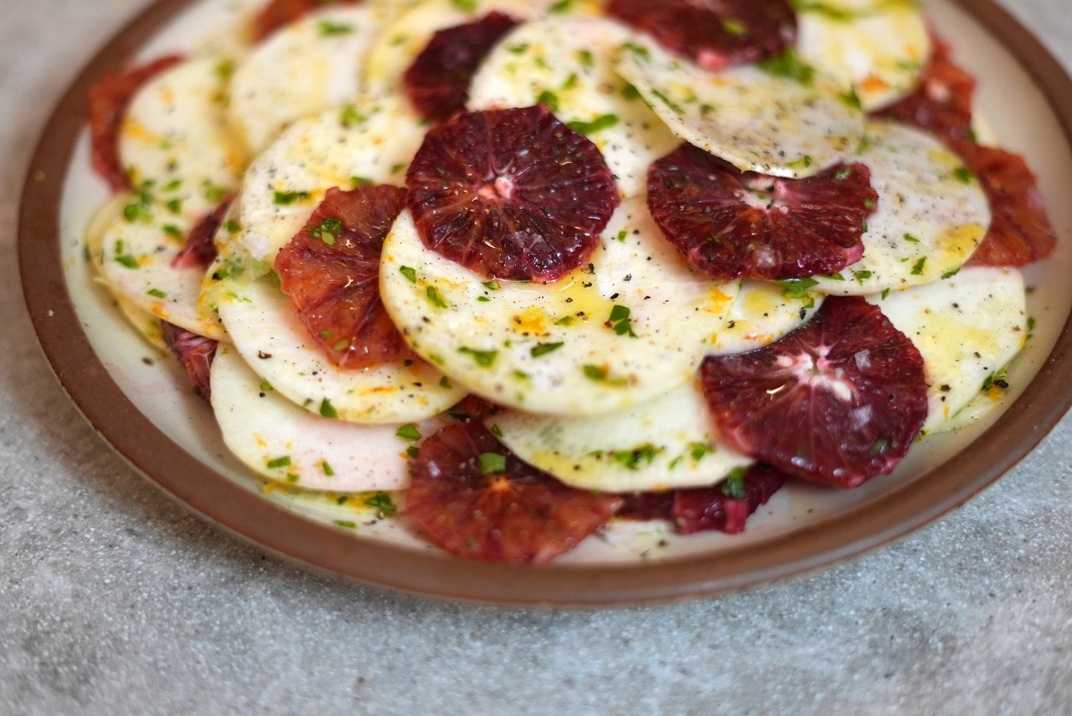 Radish &amp; blood orange salad